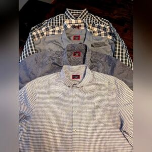 UnTuckIt Lot Men's Large Shirt Collection, Long And Short Sleeve, 5 Shirts